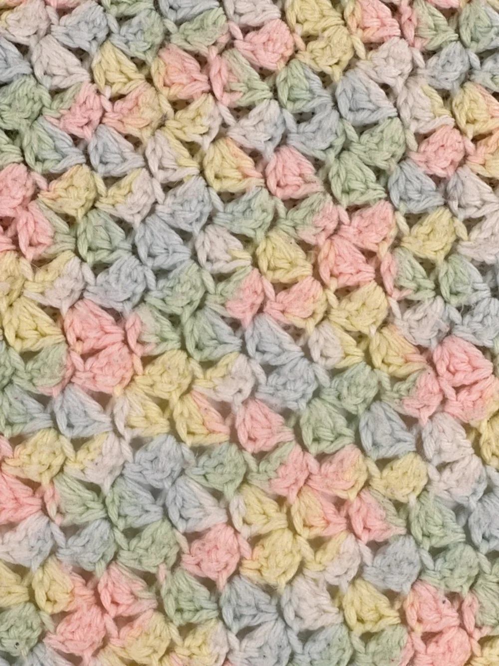 Pastel Crochet Baby Blanket Shell Stitch Nursery Afghan OS